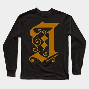 Golden Letter J Long Sleeve T-Shirt